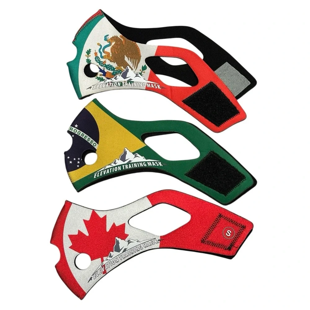 (3) Training Mask 2.0 México Brazil Canada Sleeves Bundle‎ Accessories - Size S